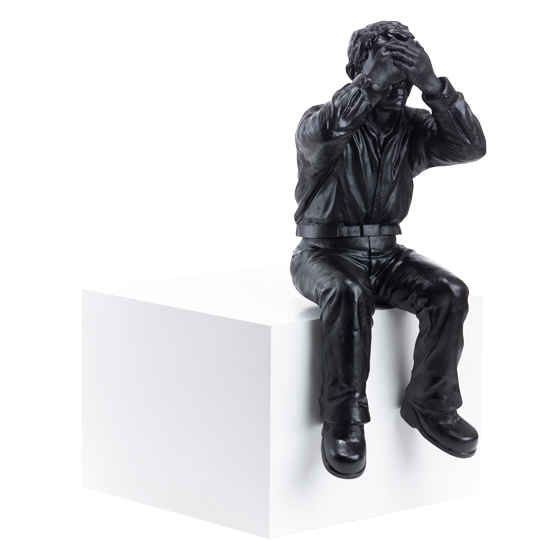 Lebensgroße Kunststoff-Skulptur Sculptures by Ottmar Hörl Taube Scout 